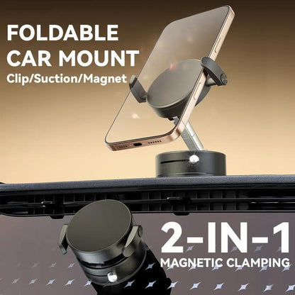 360° Adjustable Clip-On Car Magnetic Phone Holder