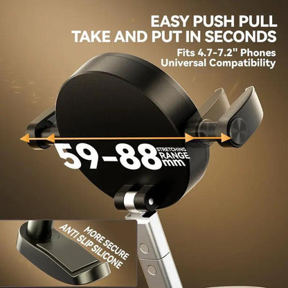 360° Adjustable Clip-On Car Magnetic Phone Holder