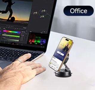 360° Adjustable Clip-On Car Magnetic Phone Holder