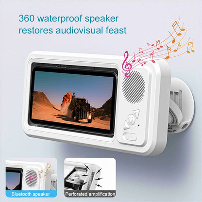 Waterproof Shower Phone Holder with Bluetooth Speaker