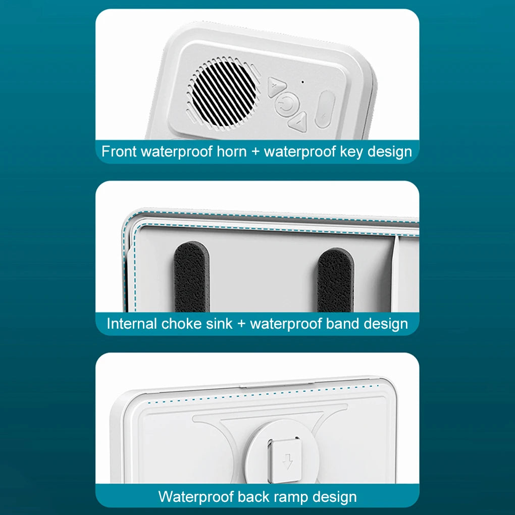 Waterproof Shower Phone Holder with Bluetooth Speaker