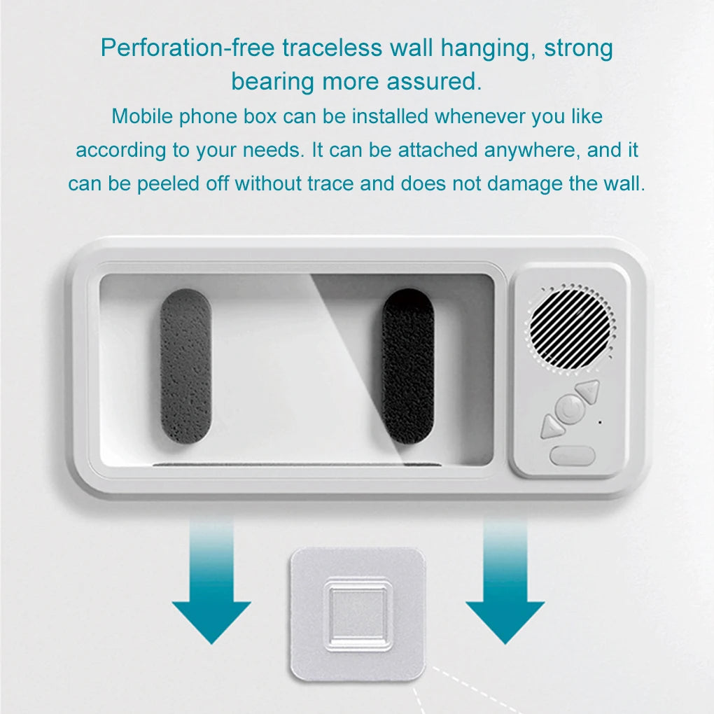 Waterproof Shower Phone Holder with Bluetooth Speaker