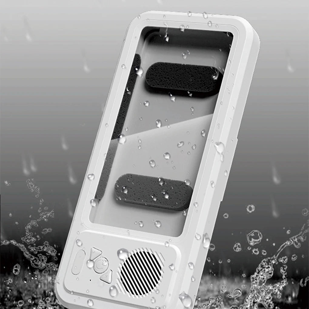 Waterproof Shower Phone Holder with Bluetooth Speaker