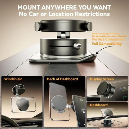 360° Adjustable Clip-On Car Magnetic Phone Holder